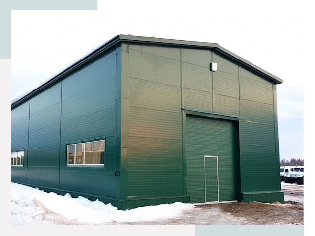 Двускатные ангары в Выксе